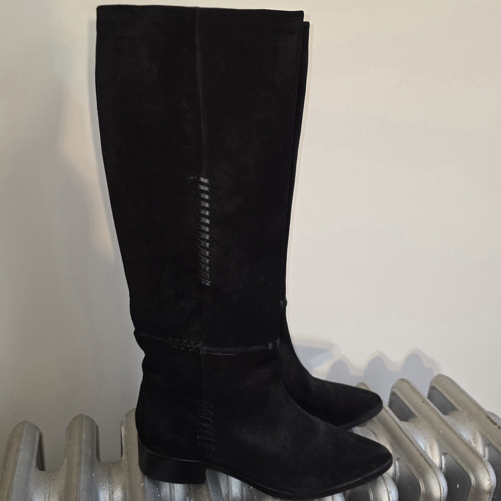 ☆Anthropologie Freda Salvador Black Suede Knee-High Boots☆